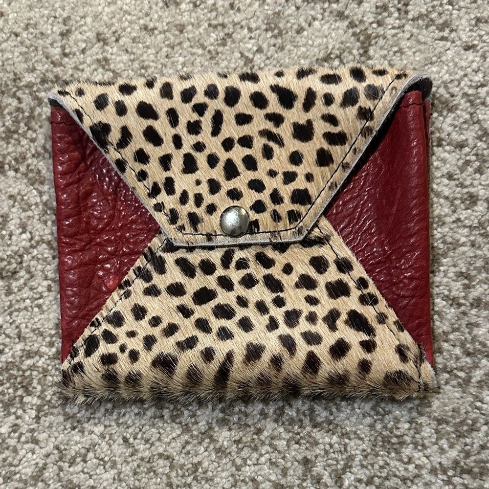 Izzimo Leather & Mohair Square Change Purse